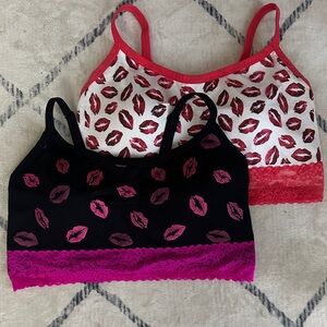 Torrid Red and Black Kiss Print Bandeau Set